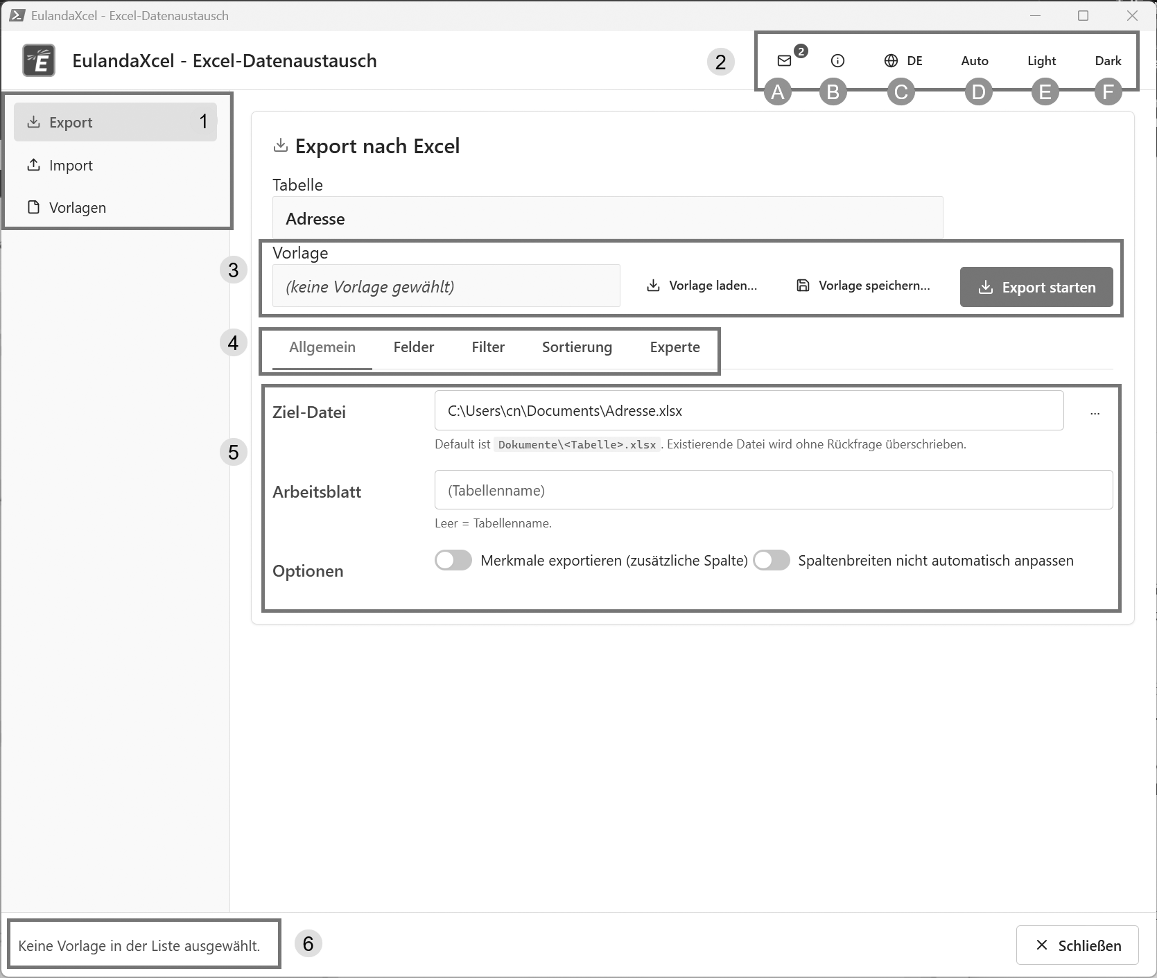 Excel-Schnittstelle